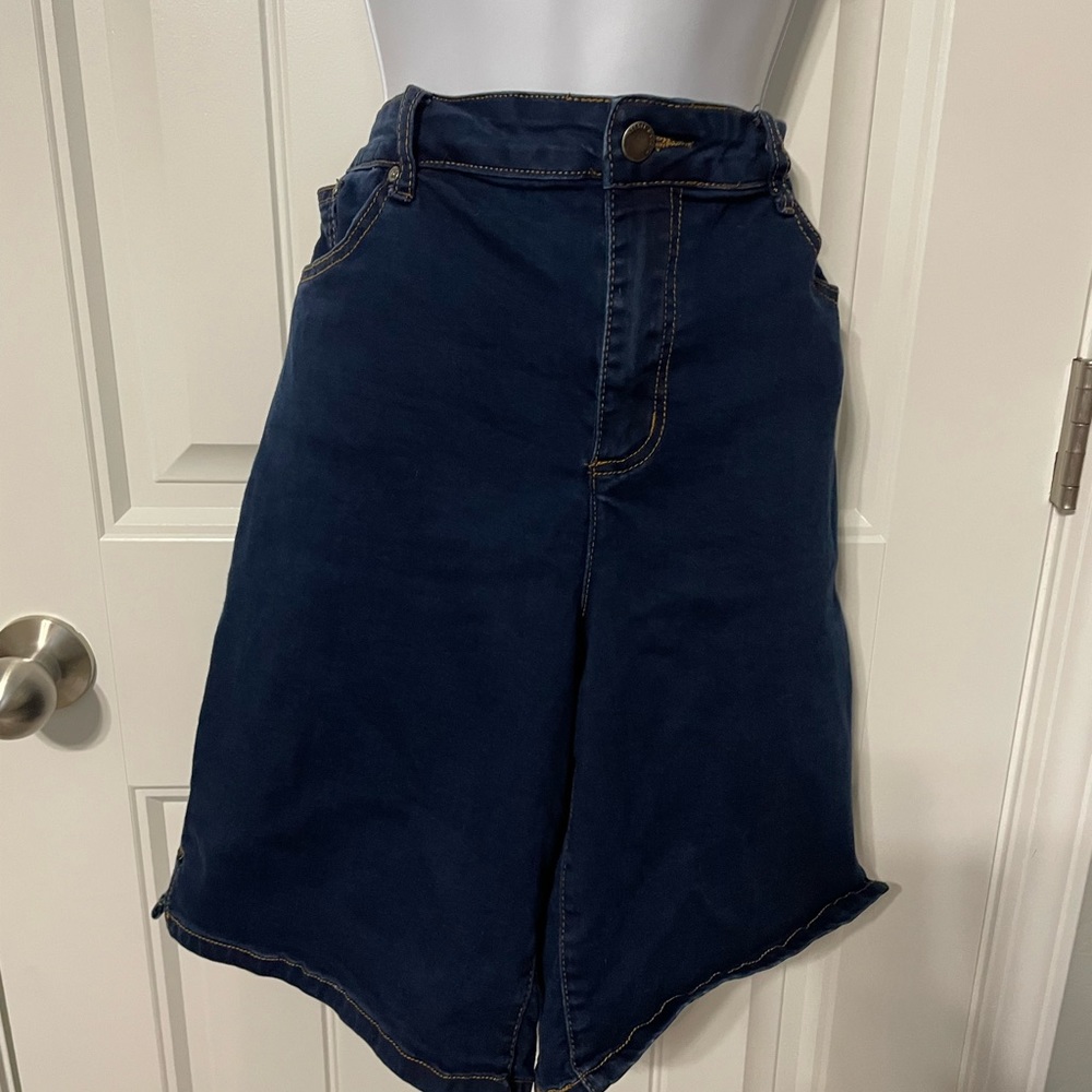 Dark denim shorts